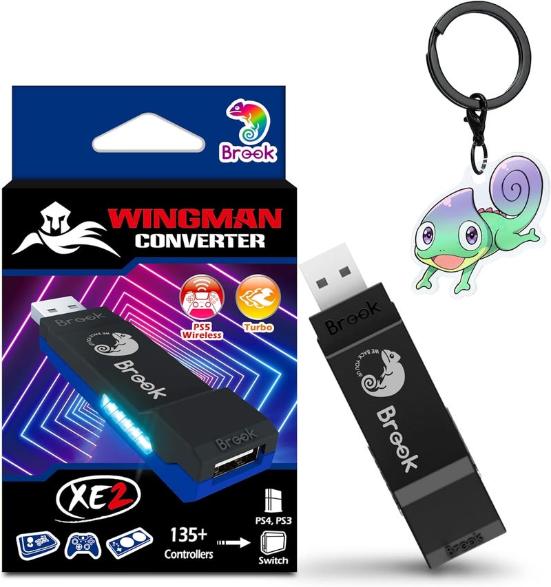 Brook محول وحدة التحكم اللاسلكية Wingman XE2 [نسخة حصرية] محول 2 في 1 لجهاز PS5 و PS4 و Xbox Series و NS و NS 2 و PC يدعم Turbo و Remap ولعب بدون تأخير يتضمن سلسلة مفاتيح - Image 1